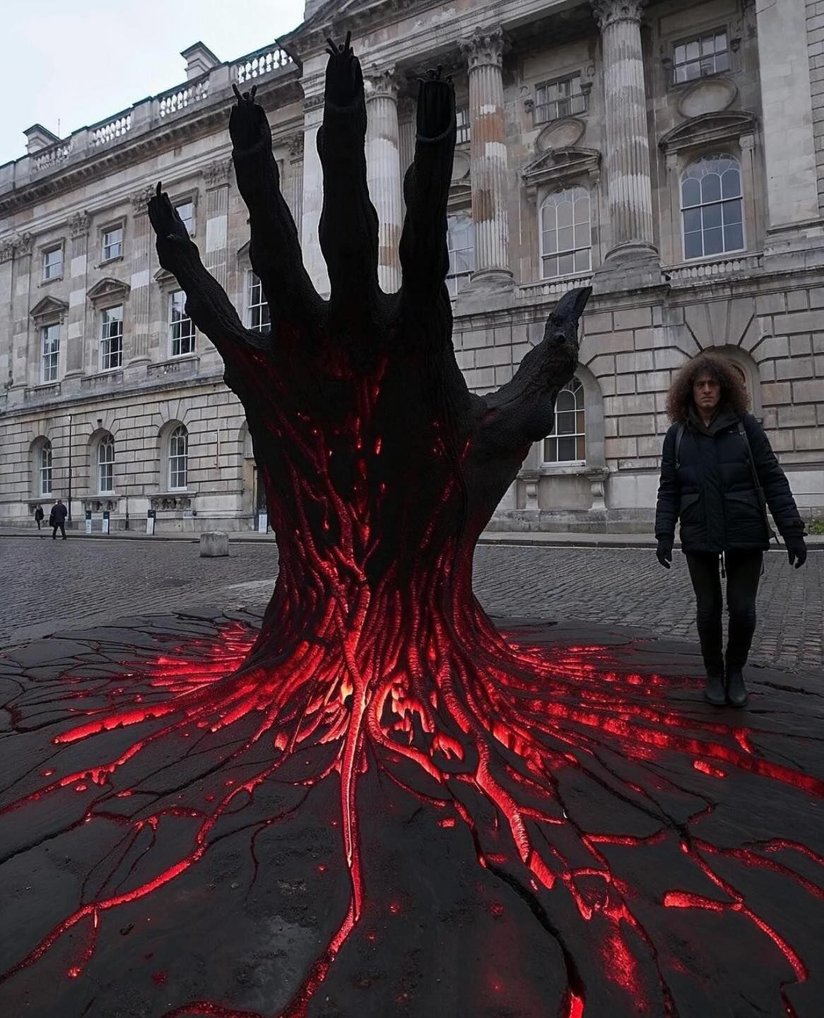 Netflix Stranger Things OOH campaign with dark cinematic textures in London