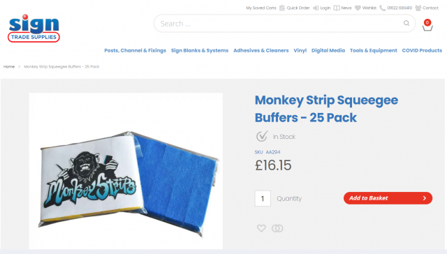 sign-trade-supplies-monkey-strip-banana-buffer-squeegee