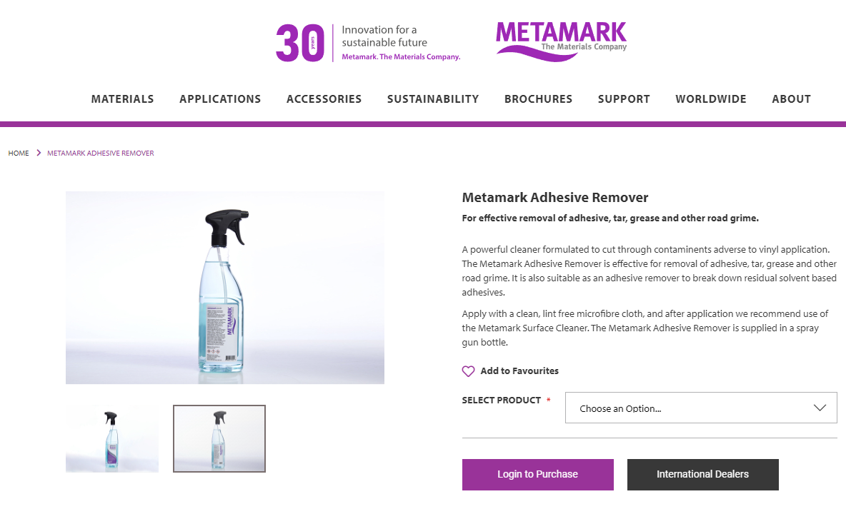 Vinyl application and adhesive remover fluids