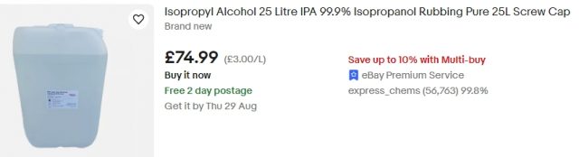 Isopropyl Alcohol 25 Litre IPA