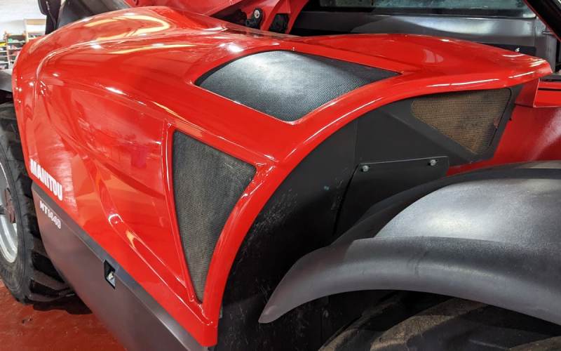 Manitou-forklift-machine-engine-cover-cast-wrap