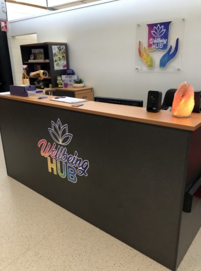 timeout-wellbeing-hub-desk-graphics-signs-acrylic-panel-stand-offs