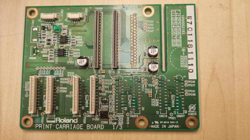 working print carriage board