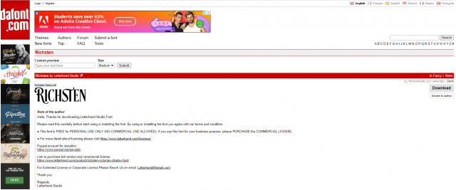 dafont-richsten-font
