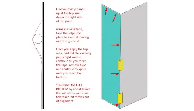 applying vinyl - window