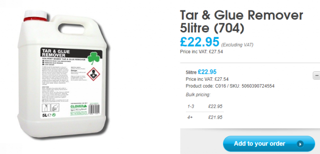 tar and glue remover