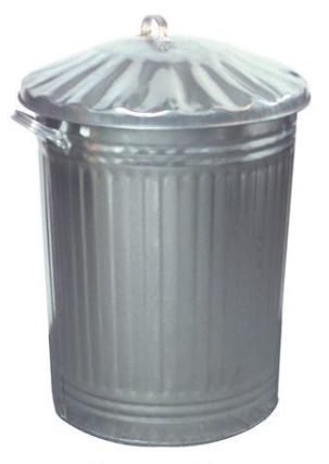 galvanised stainless steel bin